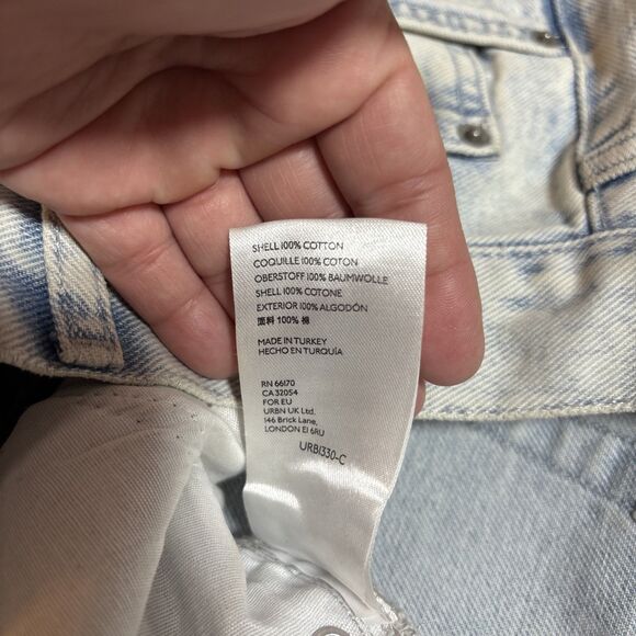 BDG High Rise Baggy Jeans Size 24 Heavy Denim Stone Wash Retro 90s Boyfriend - Picture 4 of 7